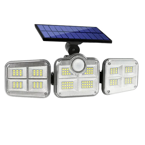 Reflector Led Solar Con 3 Cabezales 800W