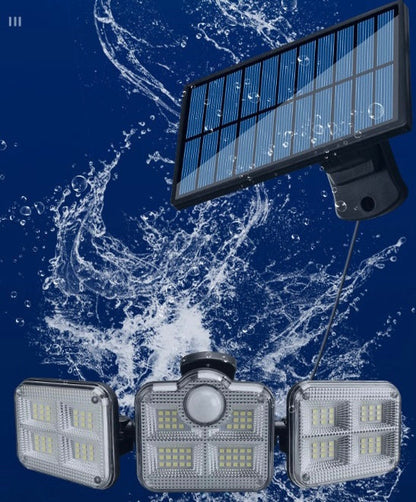Reflector Led Solar Con 3 Cabezales 800W