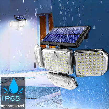Reflector Led Solar Con 3 Cabezales 800W