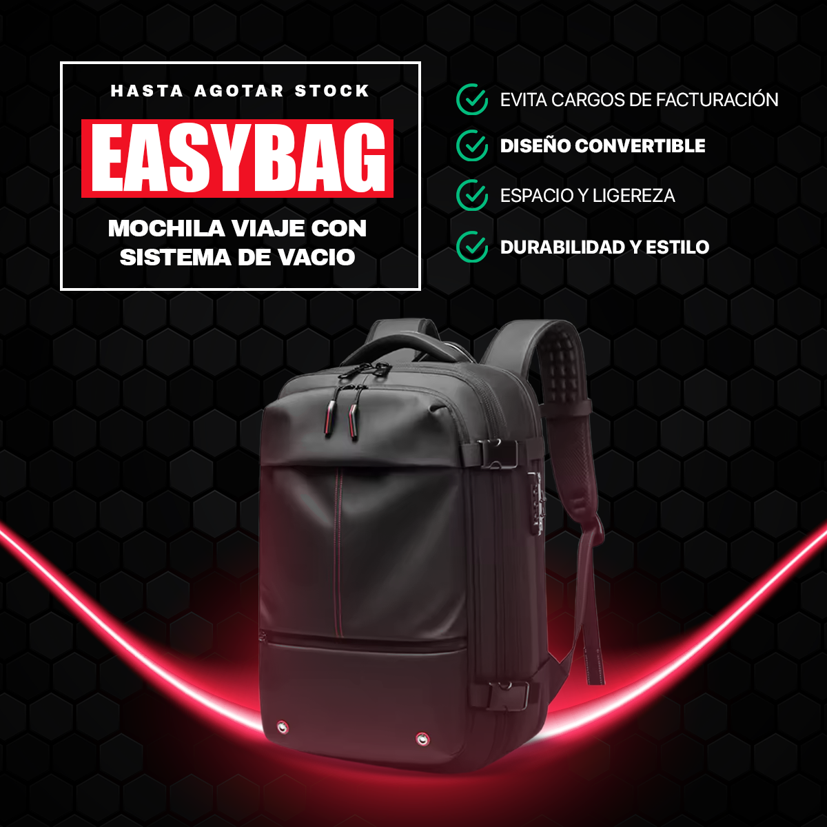 Easybag™ Mochila Viaje con sistema de Vacio